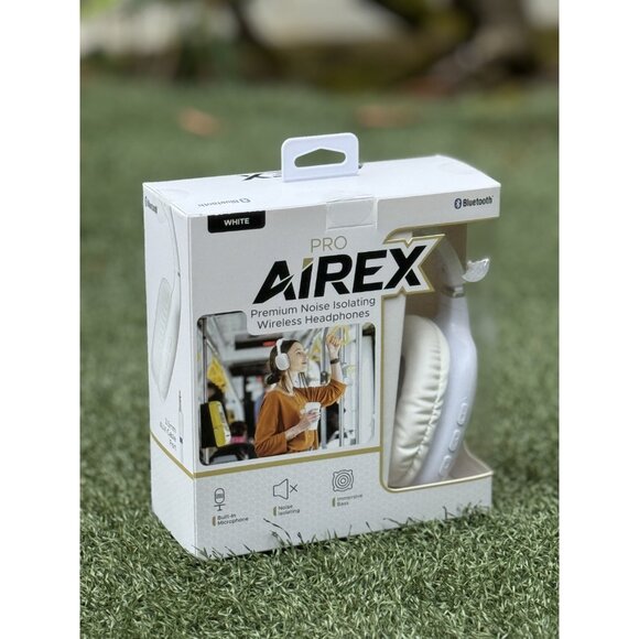 Pro Airex  ARX6-WT Wireless Bluetooth Over Ear Headphones  WHITE  New - Picture 1 of 5